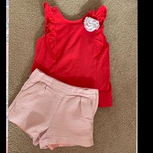 Janie and Jackie girls shirt and tank set